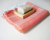 Turkish BATH Towel - Classic Peshtemal - Orange