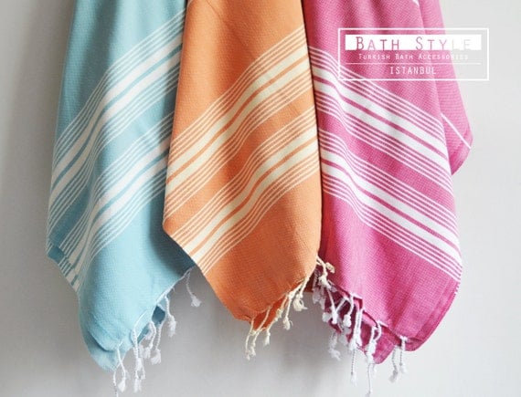 Turkish BATH Towel - Classic Peshtemal - Light coral
