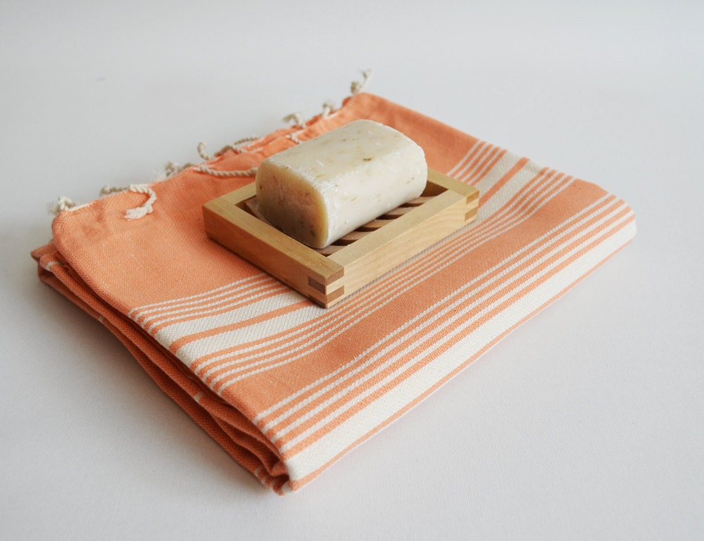 Turkish BATH Towel - Classic Peshtemal - Light coral