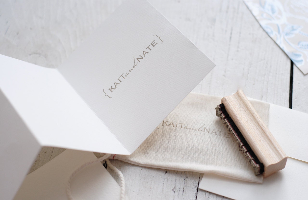 Custom Monogram Rubber Stamp