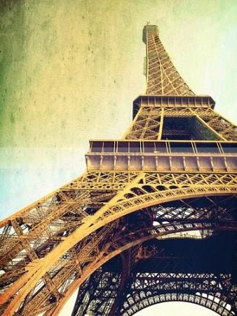 Vintage Eiffel Tower Paris Retro Handmade PDF Cross Stitch Pattern crochet Afghan Hand Embroidery Needle Craft