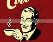 Cross Stitch Pattern  Pop Art Retro Coffee is it the planet shaking or is it just me Picture Poster PDF Handmade Needle Craft Embroidery