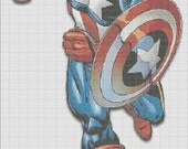 Handmade Cross Stitch Pattern Captain America Cartoon Poster Picture PDF