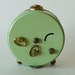 Vintage Jadeite Green Bradley Rhinestone Alarm Clock