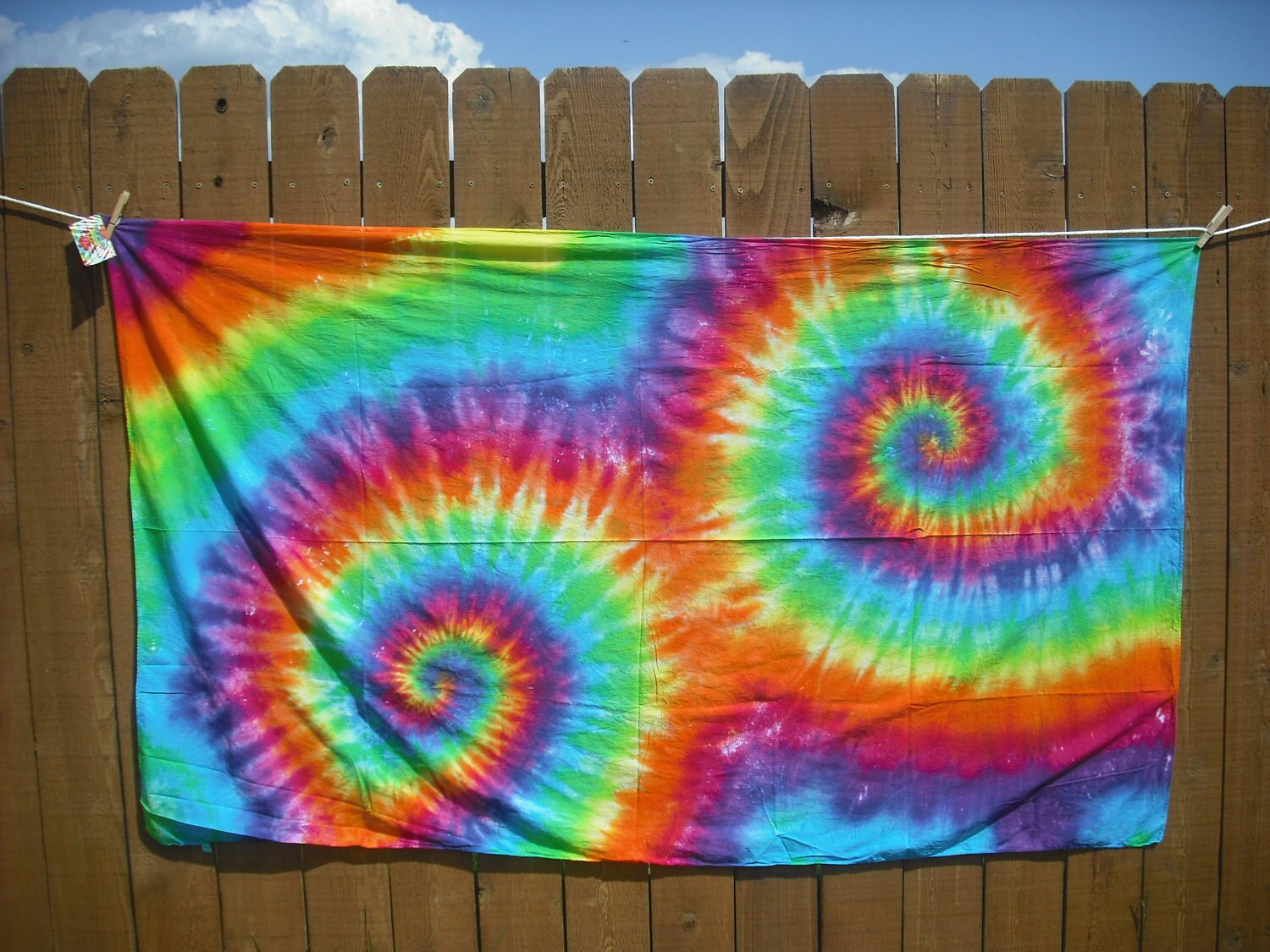 Double spiral Tie Dye Sarong or Tapestry by DoYouDreamOutLoud