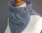 Cable cowl / neckwarmer in grey - made to order