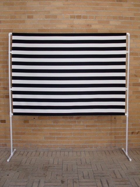 Black and White Photo Booth Backdrop and Stand