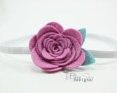 Violet Pink - Felt Flower Headband - Baby Headbands - Toddler Headbands - newborn Headbands - Girls - Women