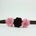 Felt Flower Headband Pink Brown- Baby Headband- Toddler Headband- Girls Headband- Women Headband