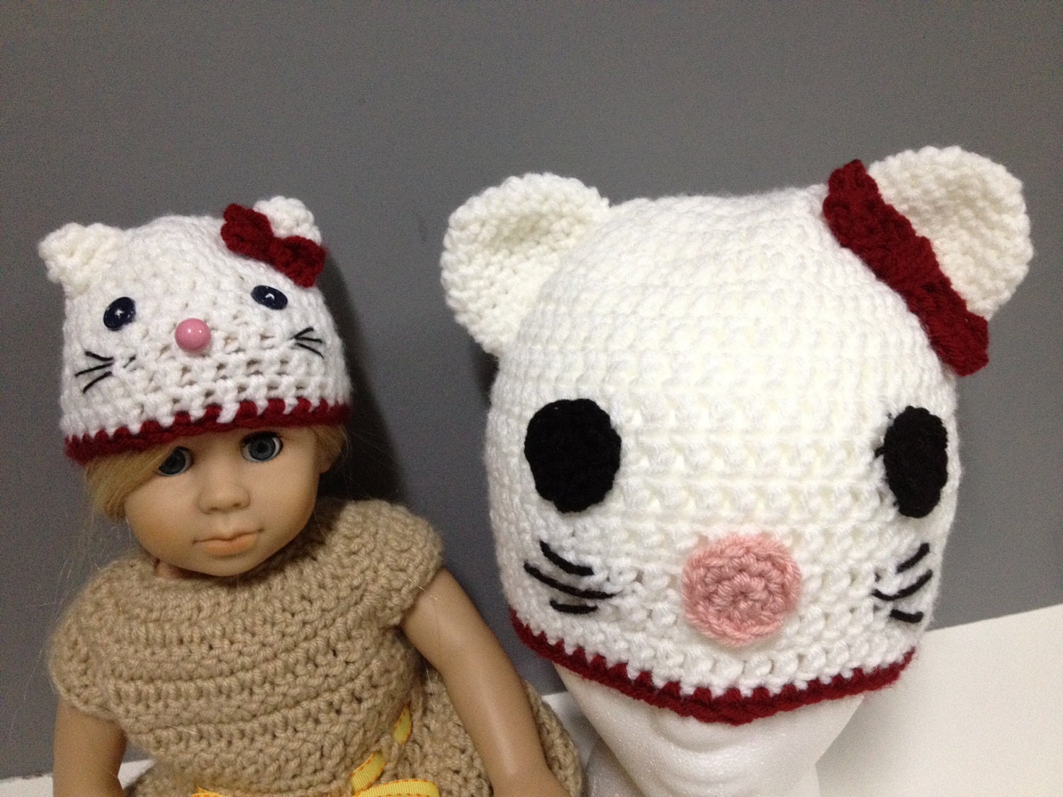 Miss Kitty Hat for Child and Doll
