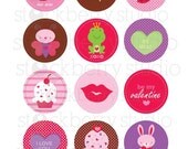 2 inch Valentine's Day Printable Cupcake Toppers Il_170x135
