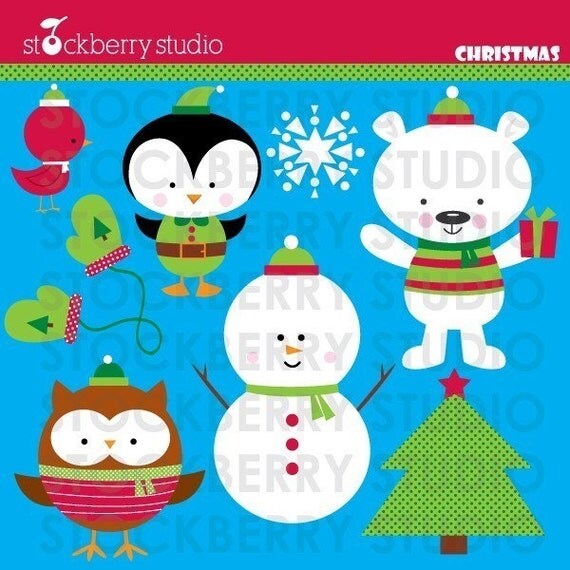 Christmas Clipart Set Il_570xn