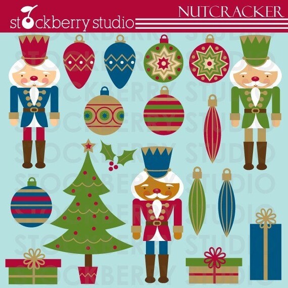 Nutcracker Personal and Commerical Use Clipart Set Il_570xn