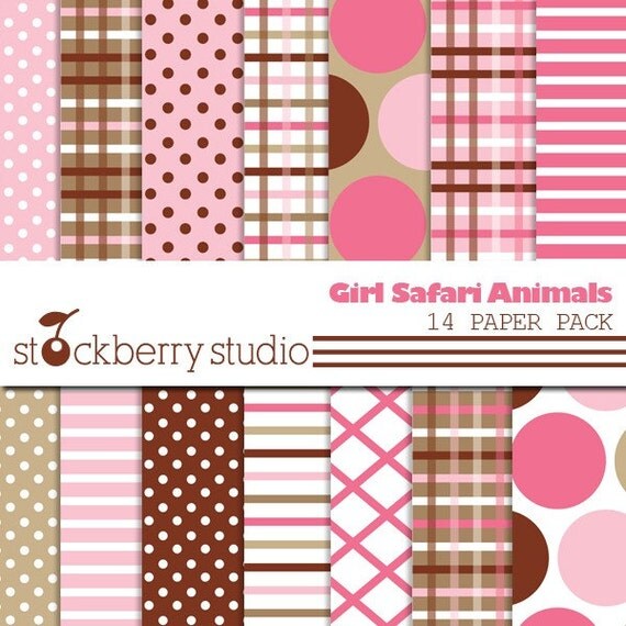 Girl Safari Paper Pack Il_570xn