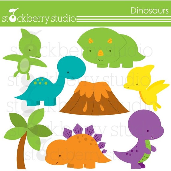 Dinosaurs Personal and Commecial Use Clipart-INSTANT DOWNLOAD Il_570xn