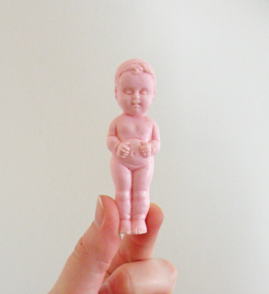 Little Pink Baby Doll Hard Plastic Figurine