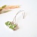 Green Flower Dangle Earrings - Romantic Bright Crystal Hooks, Long Hoops, Flower Rhinestone, Drop Earrings
