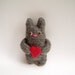 bunny rabbit felt plush, tiny love bunny