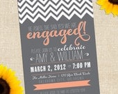 DIY PRINTABLE Chalkboard Engagement Party Invitation