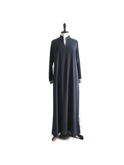 Reserved listing -Black Abaya- Charcoal long wrap Modest covering Georgette