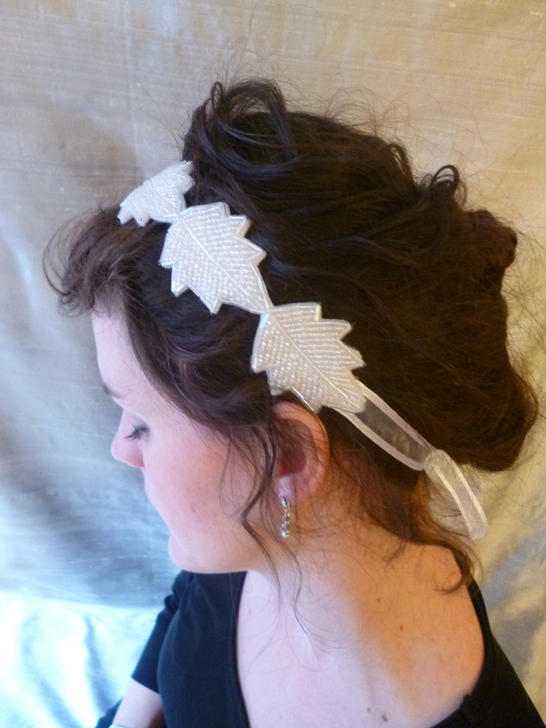 Sample Sale Vine Leaf Beaded Headband