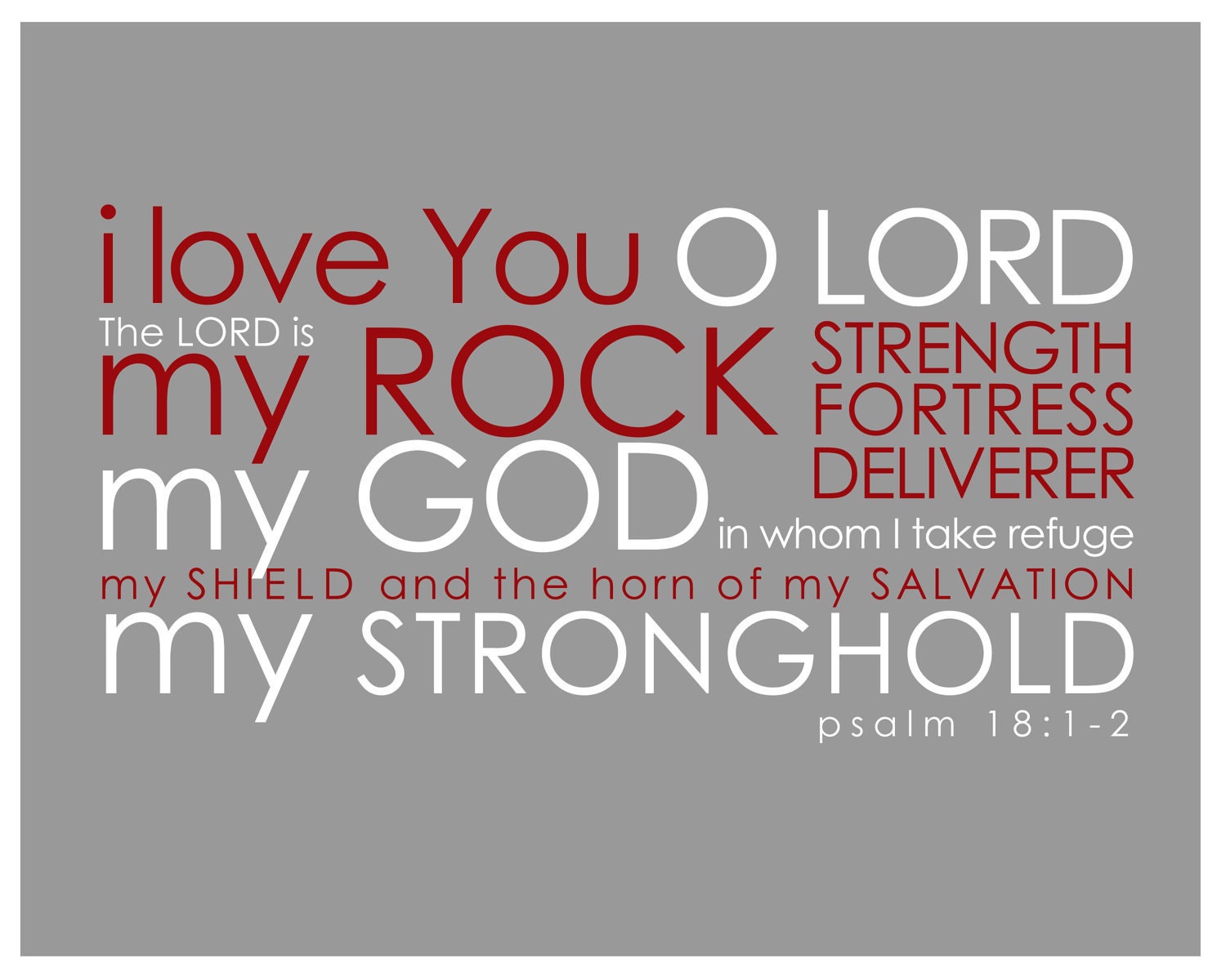 Stronghold poster (psalm 18)