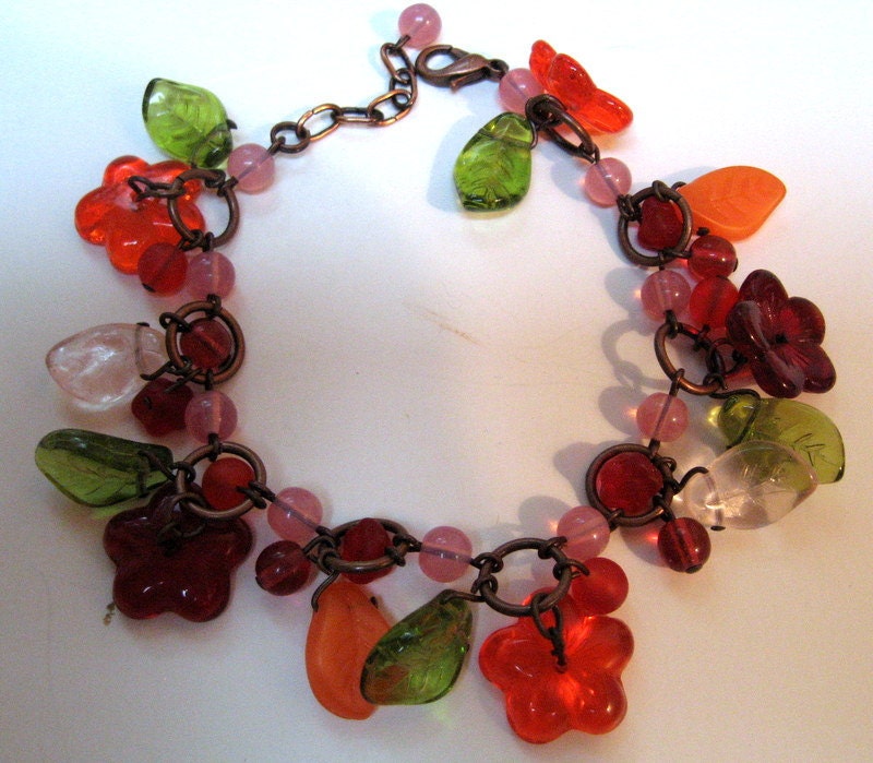 Vintage Bracelet Czech Bohemian Glass Beads