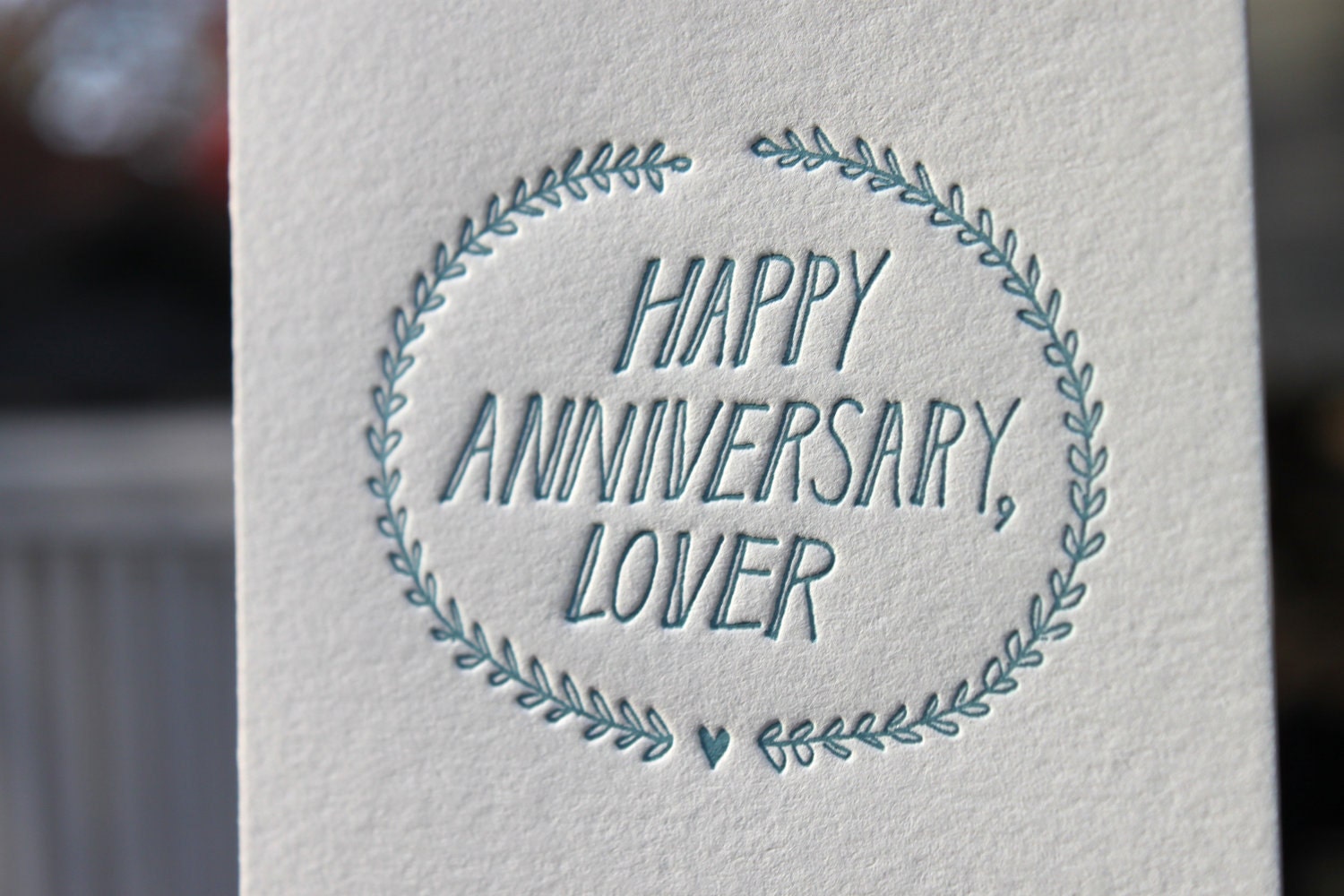 Happy Anniversary, Lover  - Letterpress Card