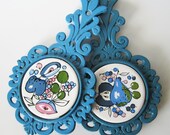 Gorgeous Vintage Blue / Turquoise Trivets