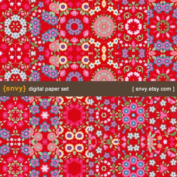 Japan - Digital Paper Pack (Set of 12 Papers) for Scrapbooking, card making, invitation, photo cards - Personal and Commercial Use - 100018A