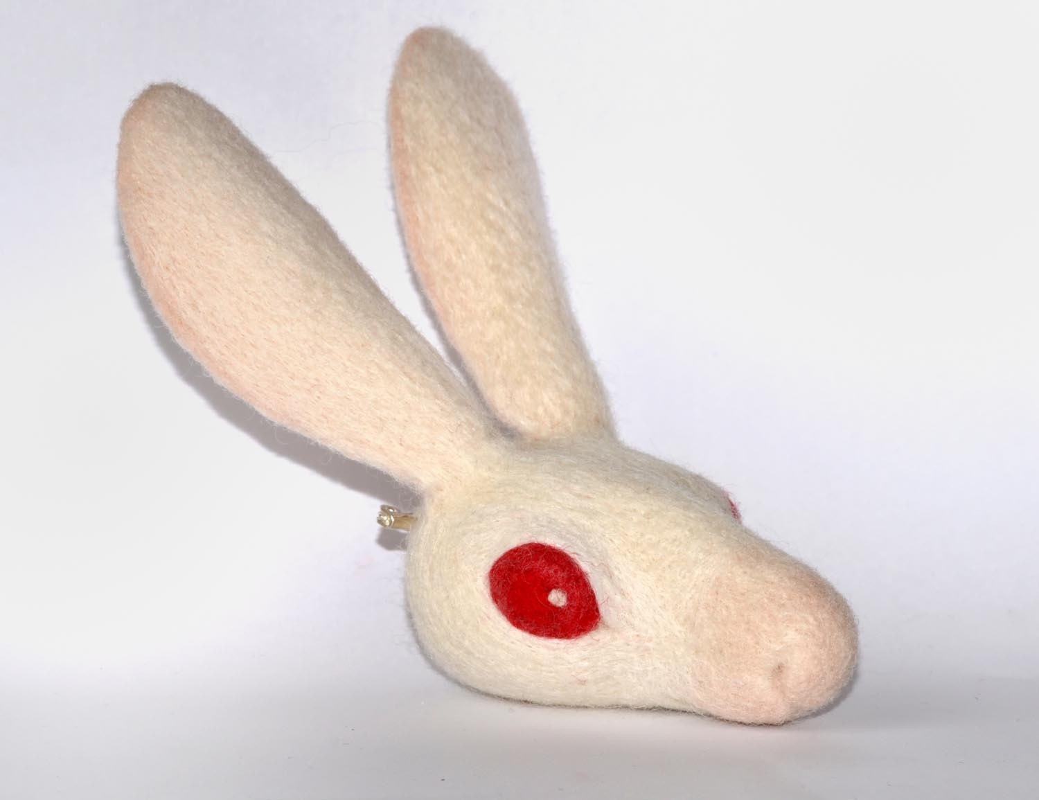 SALE White Rabbit Brooch