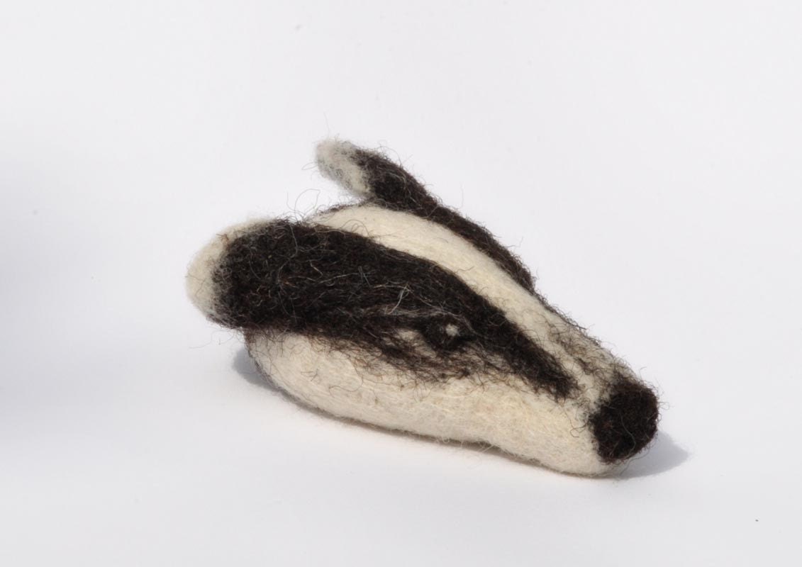 Felt Badger Brooch