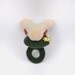 Felt Rabbit Ring with Vintage Flowers