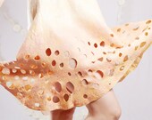 Winter Sale... Felted blush party dress marble cheese ombre pink peach bohemian wedding legs skirt dress pastel size S M small medium