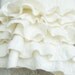 White baby dress felted ivory wool ruffles eco friendly soft for birthday weddings party OOAK gift idea little Valentine day