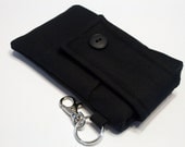 Fabric Smartphone Purse, iPhone 5 Purse, Iphone 4s Purse, Iphone Purse, Samsung Galaxy S3 S2 Purse, Iphone 4 Purse, HTC- Black midnight