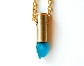 ASTRA blue apatite mini bullet crystal necklace