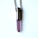 PHOEBE lavender rose aura mini bullet crystal necklace