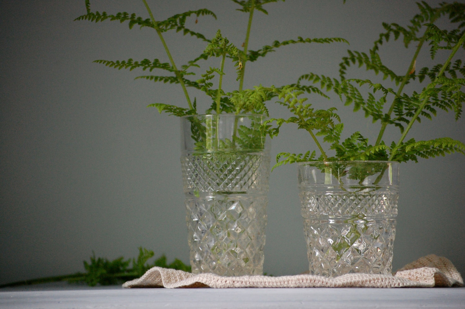 Pair of Vintage Glass Tumblers