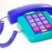 80's / 90's Colorful Conair Purple and Teal Telephone