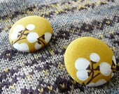 Amber - Button Earrings