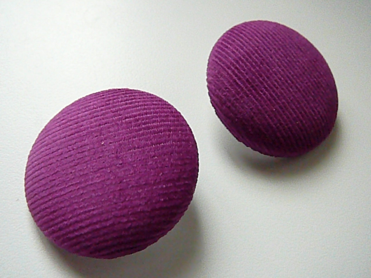 Corduroy - Button Earrings