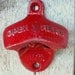 Red Bottle Opener -Bright Cast Iron -Vintage Inspired-Old Fashioned-Retro Feel-Rustic Country- Shabby Chic-Game Room-Groomsmen Gift-February