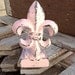 Shabby Chic Iron Pink Door Stop, Distressed and Chippy , Rustic Chic