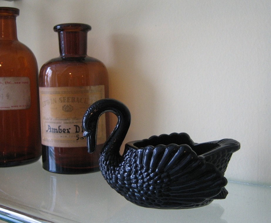 Art Glass Black Swan by Boyd Glass