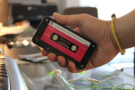 Pink Cassette Decal for iPhone 4 and 4S