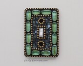 Gold, Grey and Green Mosaic Switch Plate Cover