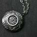 Steampunk Compass Locket in Gunmetal