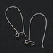 500 pcs (250 pairs) Ear Wire Earwire Nickel Free Silver Plated Findings, Kidney Wire Earring Hook A4-004