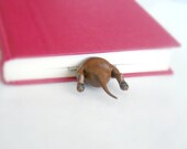 Dachshund in the Book, Dachshund Bookmark, Weenie Dog, Birthday Gift, Fathers Day Gift, Gifts for Dad, Unique Art Bookmark